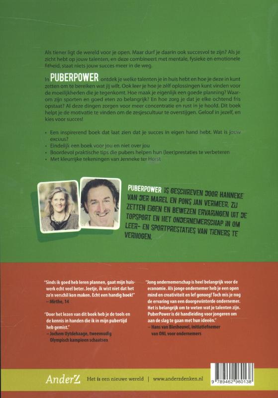 Achterkant van Puberpower