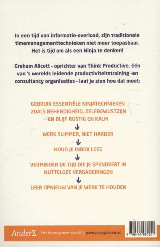 Achterkant van Zo word je een Productiviteits Ninja