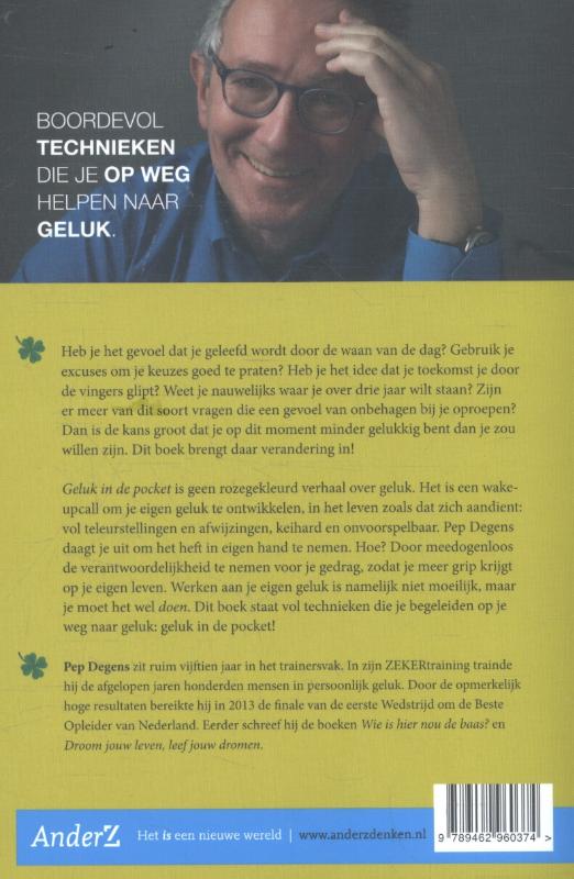 Achterkant van Geluk in de pocket