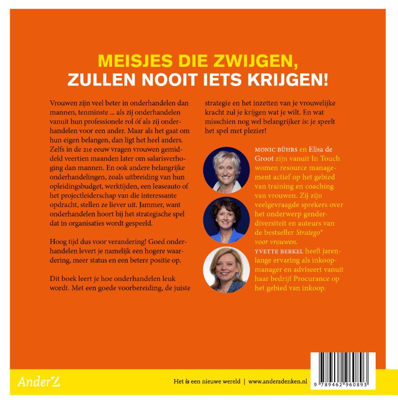Achterkant van Onderhandelen voor vrouwen