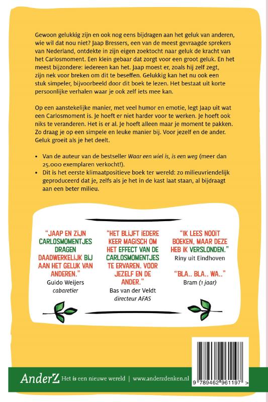 Achterkant van Pak je Carlosmoment
