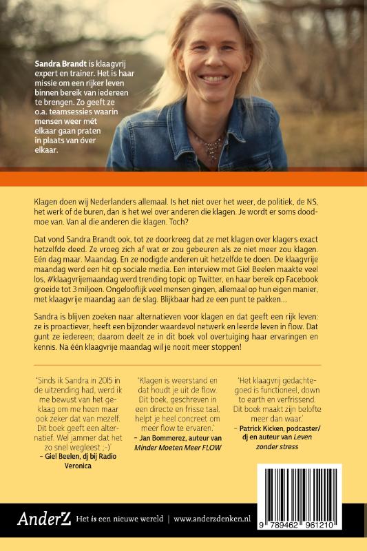 Achterkant van Klaagvrije Maandag
