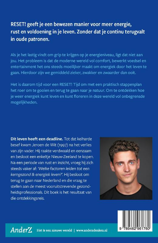 Achterkant van Reset!