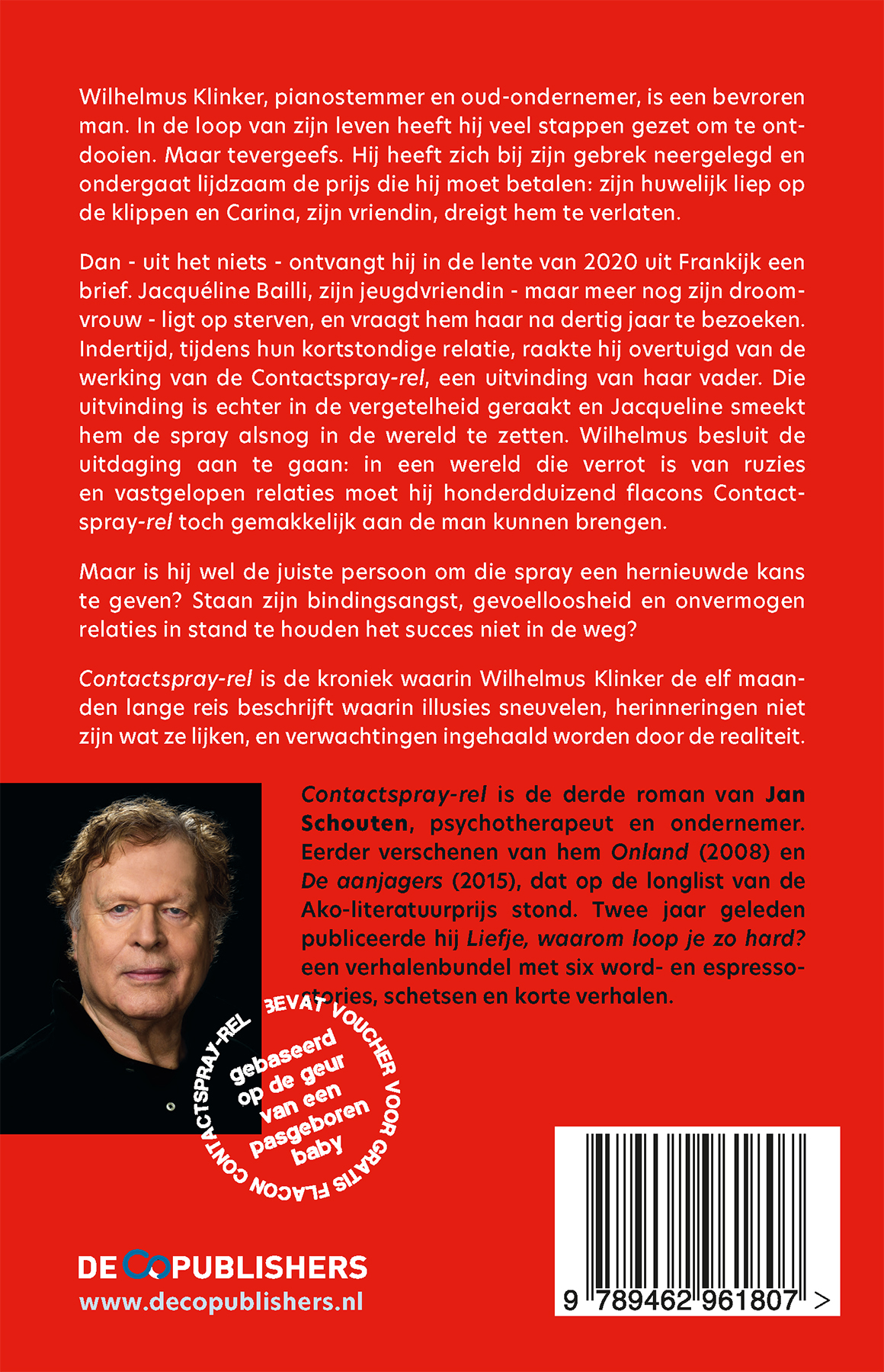Achterkant van Contactspray