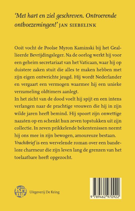 Achterkant van Vrachtbrief