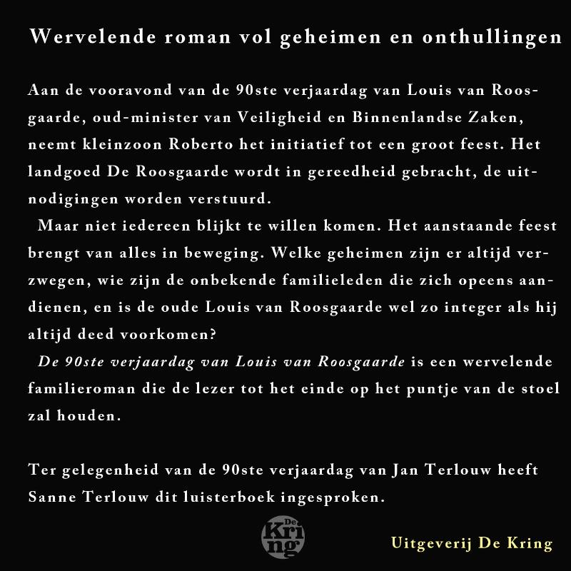 Achterkant van De 90ste verjaardag van Louis van Roosgaarde