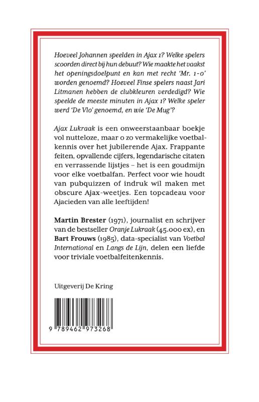 Achterkant van Ajax Lukraak