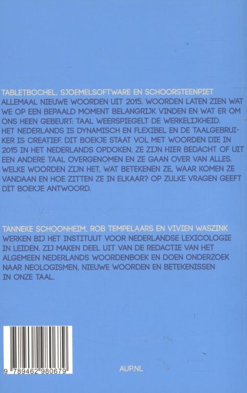 Achterkant van De nieuwe woorden van 2015