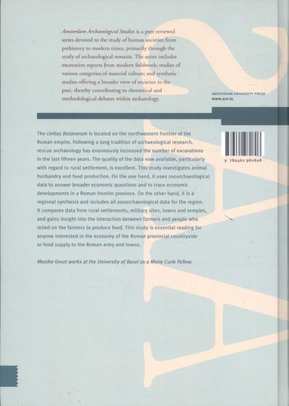 Achterkant van Livestock for sale: animal husbandry in a Roman frontier zone