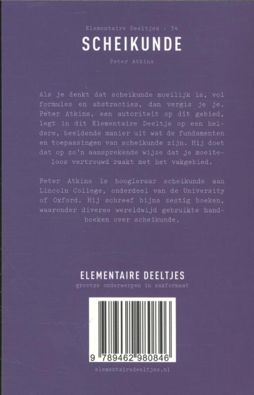 Achterkant van Scheikunde