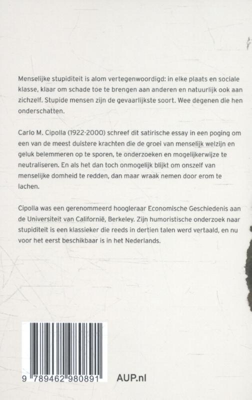 Achterkant van De wetten van menselijke stupiditeit