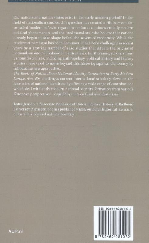 Achterkant van The roots of nationalism