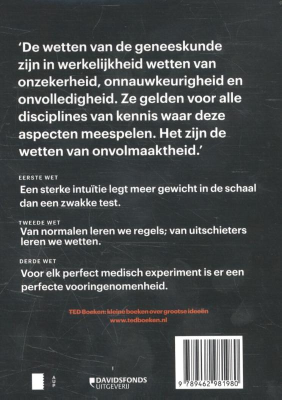 Achterkant van De wetten van de geneeskunde