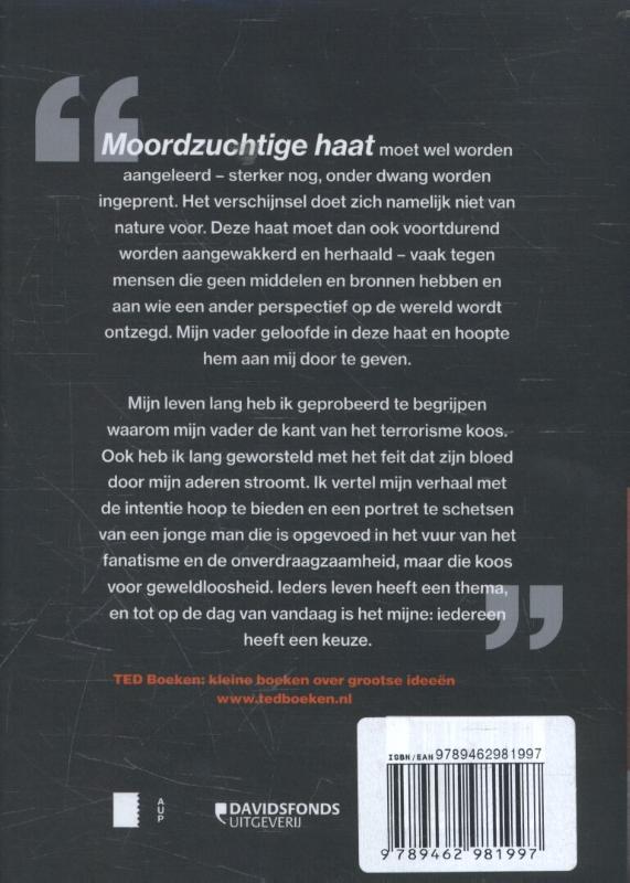 Achterkant van De zoon van een terrorist