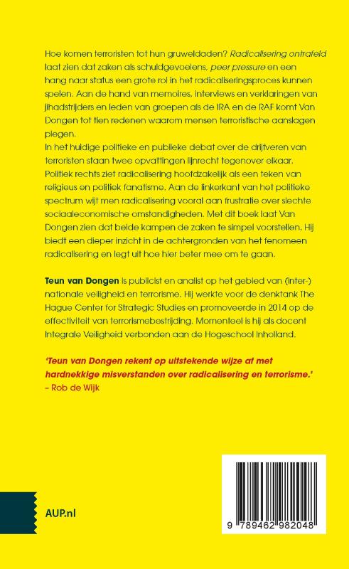 Achterkant van Radicalisering ontrafeld