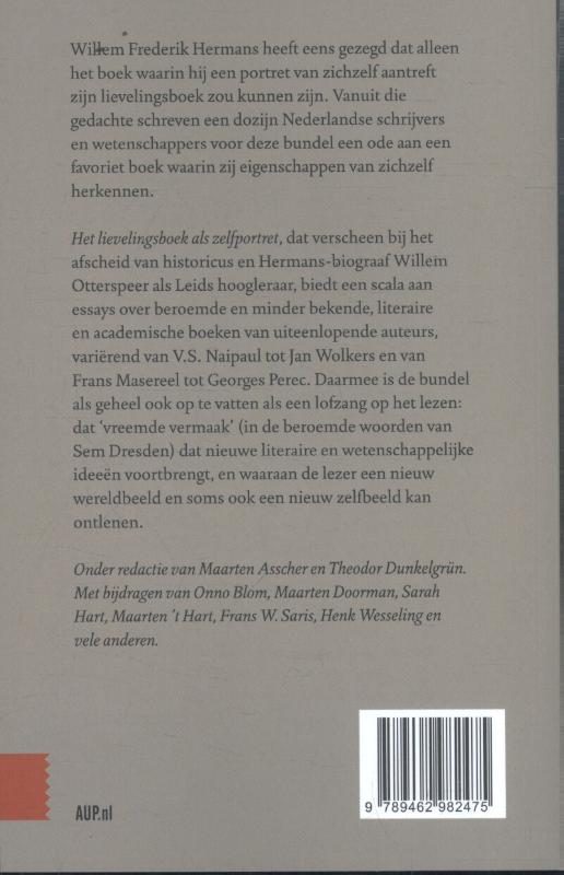 Achterkant van Het lievelingsboek als zelfportret