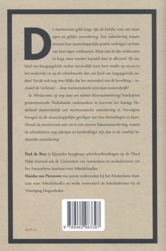 Achterkant van Meritocratie