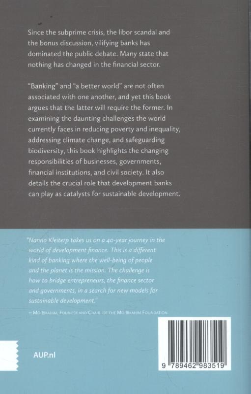 Achterkant van Banking for a better world
