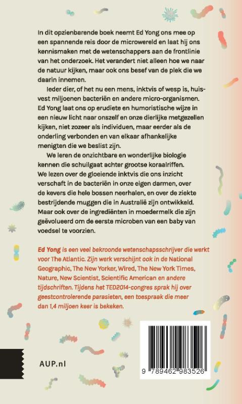 Achterkant van De microben in ons