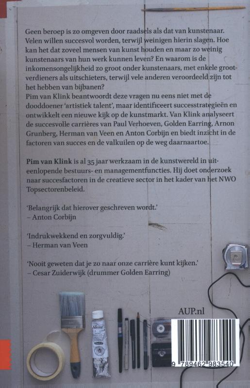 Achterkant van De bijzondere economie van het kunstenaarschap