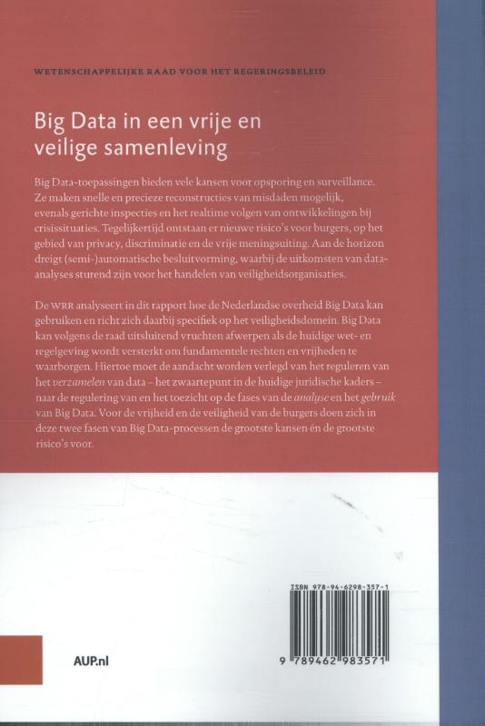 Achterkant van Big Data in een vrije en veilige samenleving