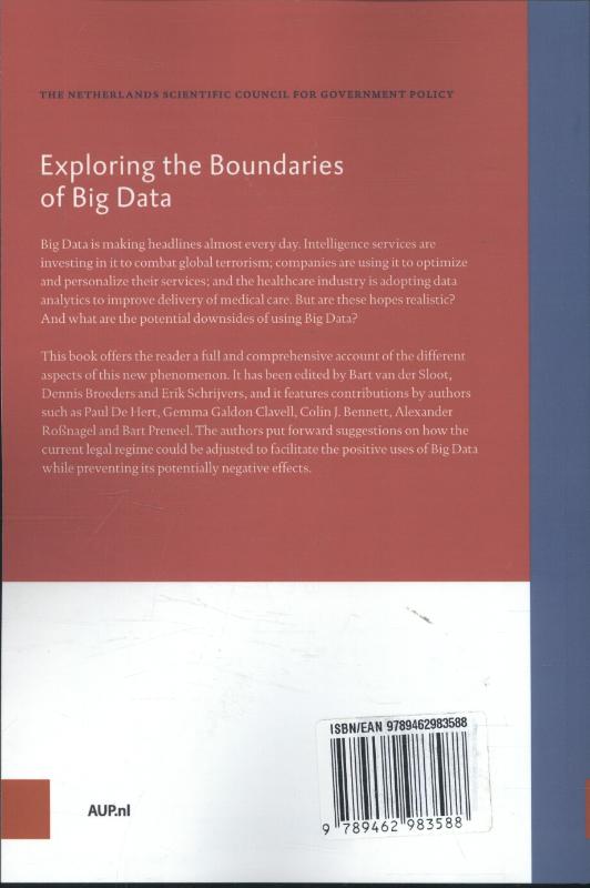 Achterkant van Exploring the Boundaries of Big Data
