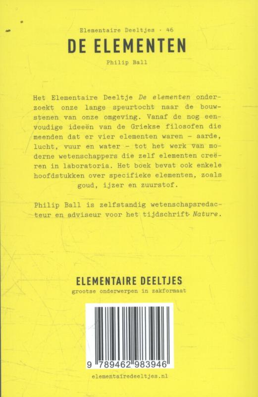 Achterkant van De elementen