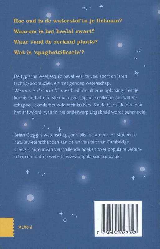 Achterkant van Waarom is de lucht blauw?