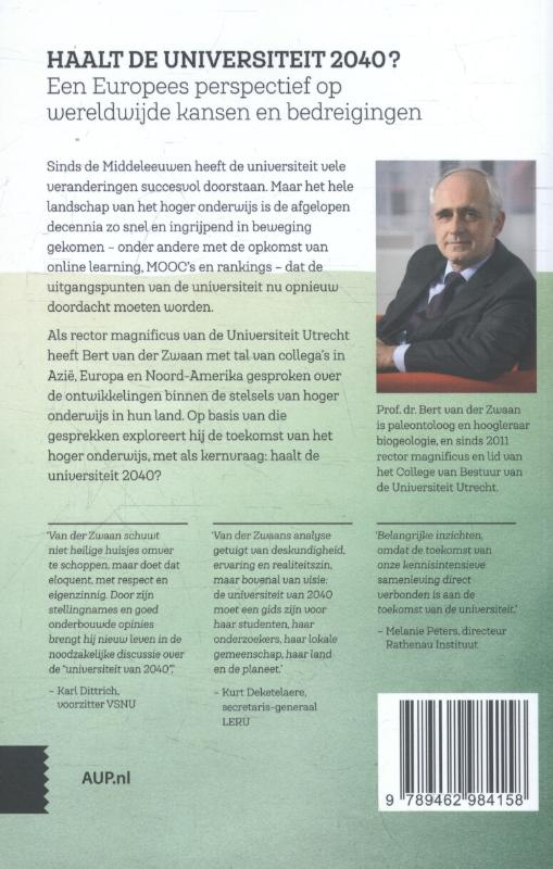 Achterkant van Haalt de universiteit 2040?