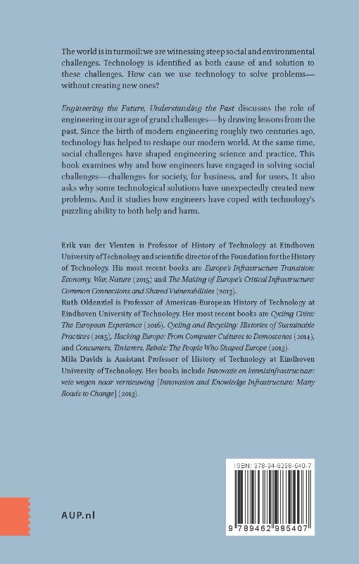 Achterkant van Engineering the future, understanding the past