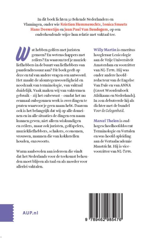 Achterkant van Vaktaal