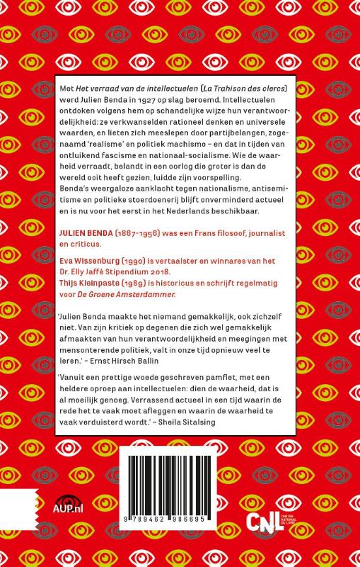 Achterkant van Het verraad van de intellectuelen