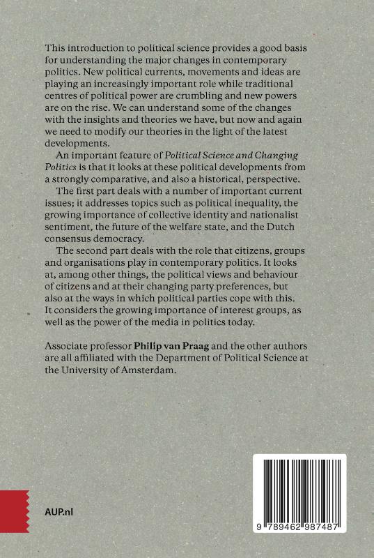 Achterkant van Political Science and Changing Politics
