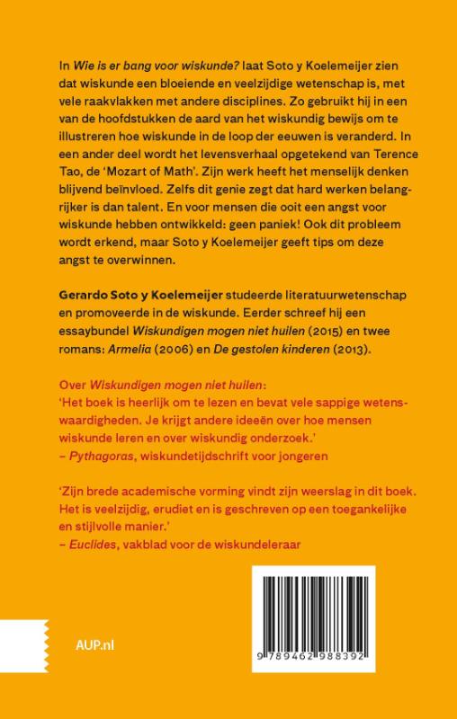 Achterkant van Wie is er bang voor wiskunde?
