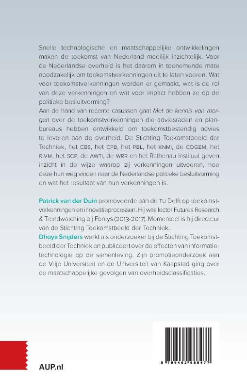 Achterkant van Met de kennis van morgen