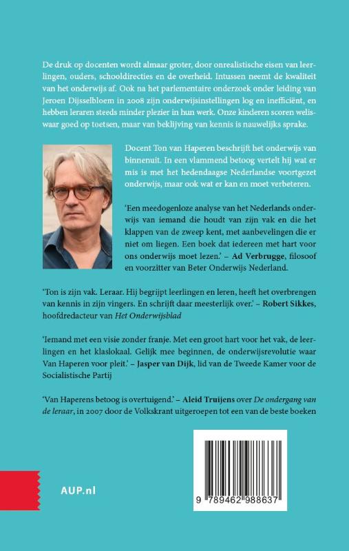 Achterkant van Het bezwaar van de leraar