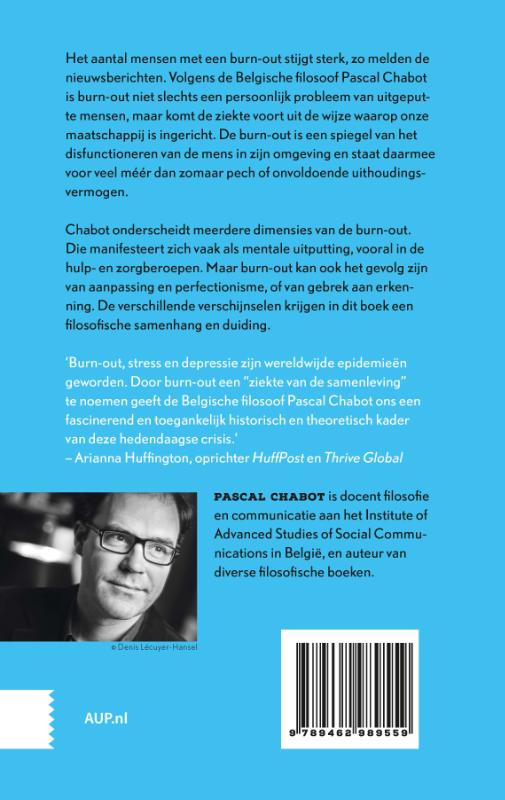 Achterkant van Filosofie van de burn-out