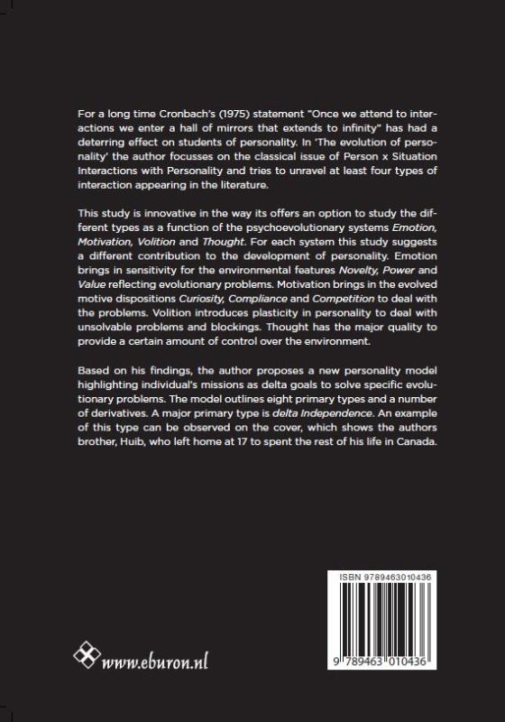 Achterkant van The evolution of personality