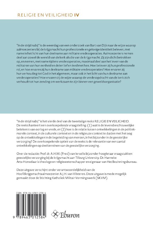 Achterkant van In de strijd nabij