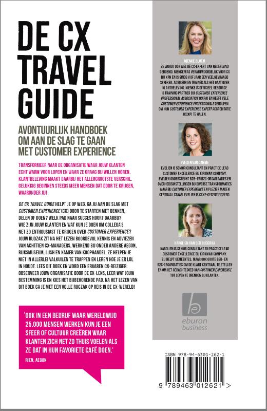 Achterkant van De CX Travel Guide