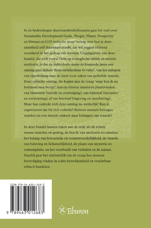 Achterkant van Duurzame duurzaamheid