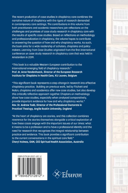 Achterkant van Learning from Case Studies in Chaplaincy