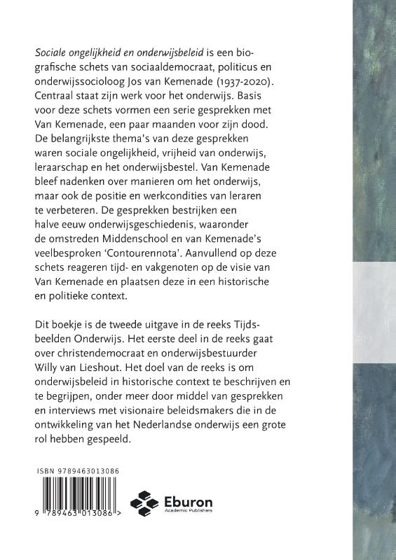 Achterkant van Sociale ongelijkheid en onderwijsbeleid