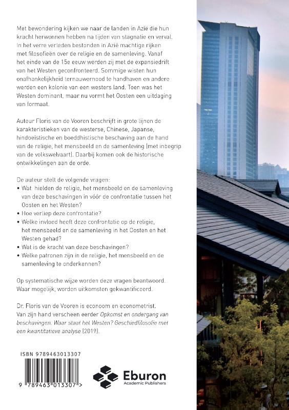 Achterkant van Het Oosten en het Westen in confrontatie