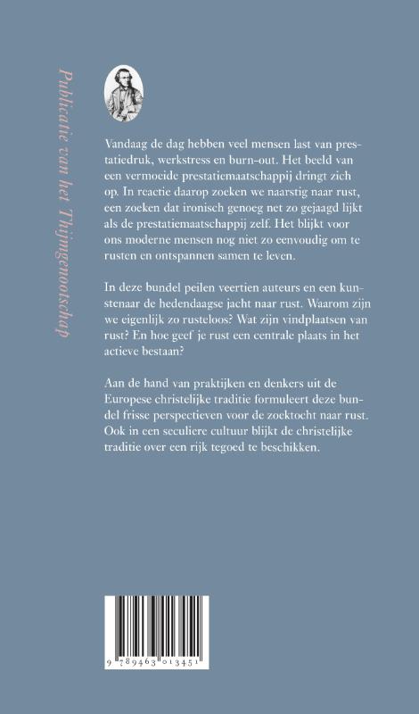 Achterkant van De jacht naar rust