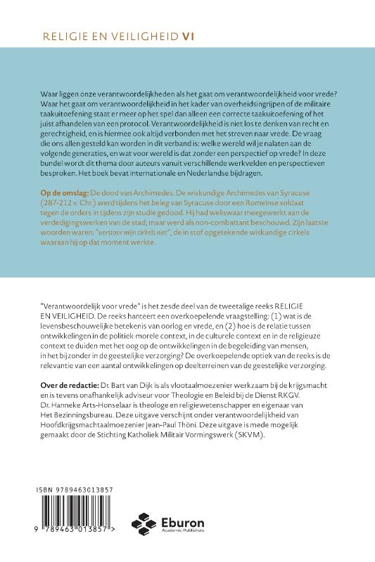 Achterkant van Verantwoordelijk voor vrede