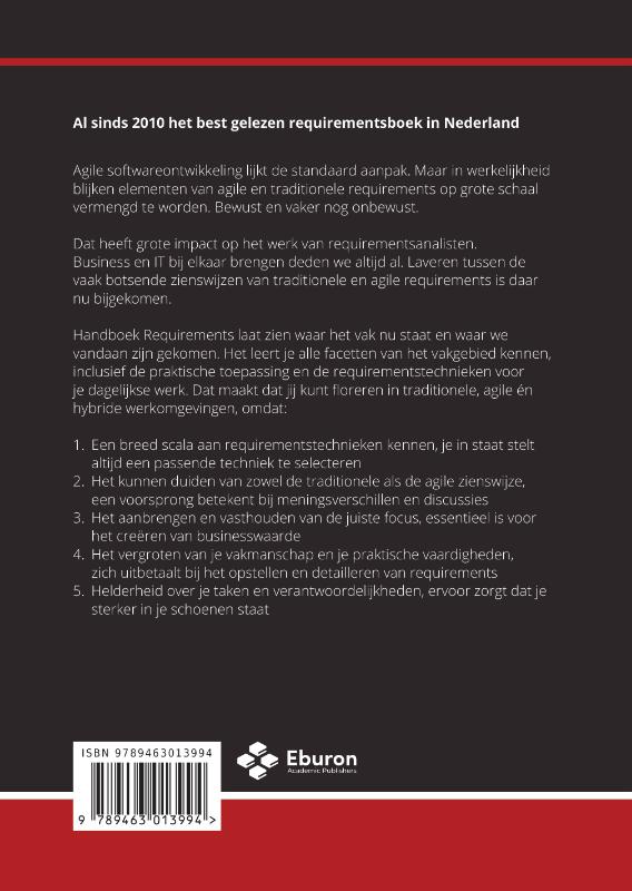 Achterkant van Handboek Requirements