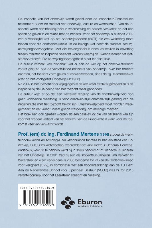 Achterkant van De minister en de inspecteur-generaal