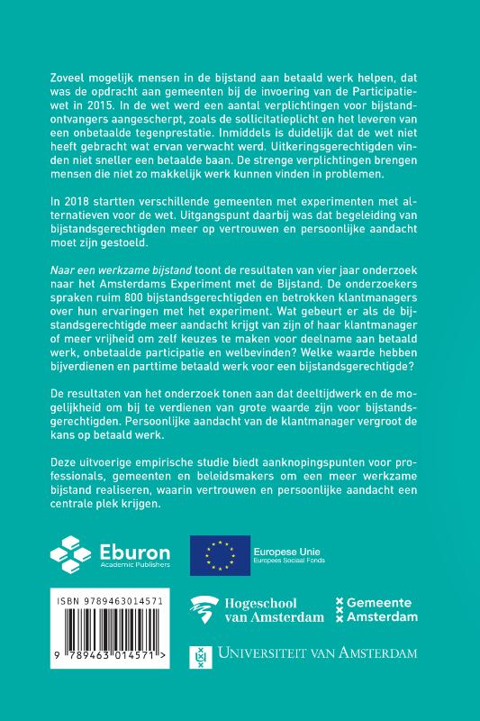 Achterkant van Naar een werkzame bijstand