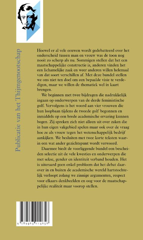 Achterkant van Sekse, gender en identiteit